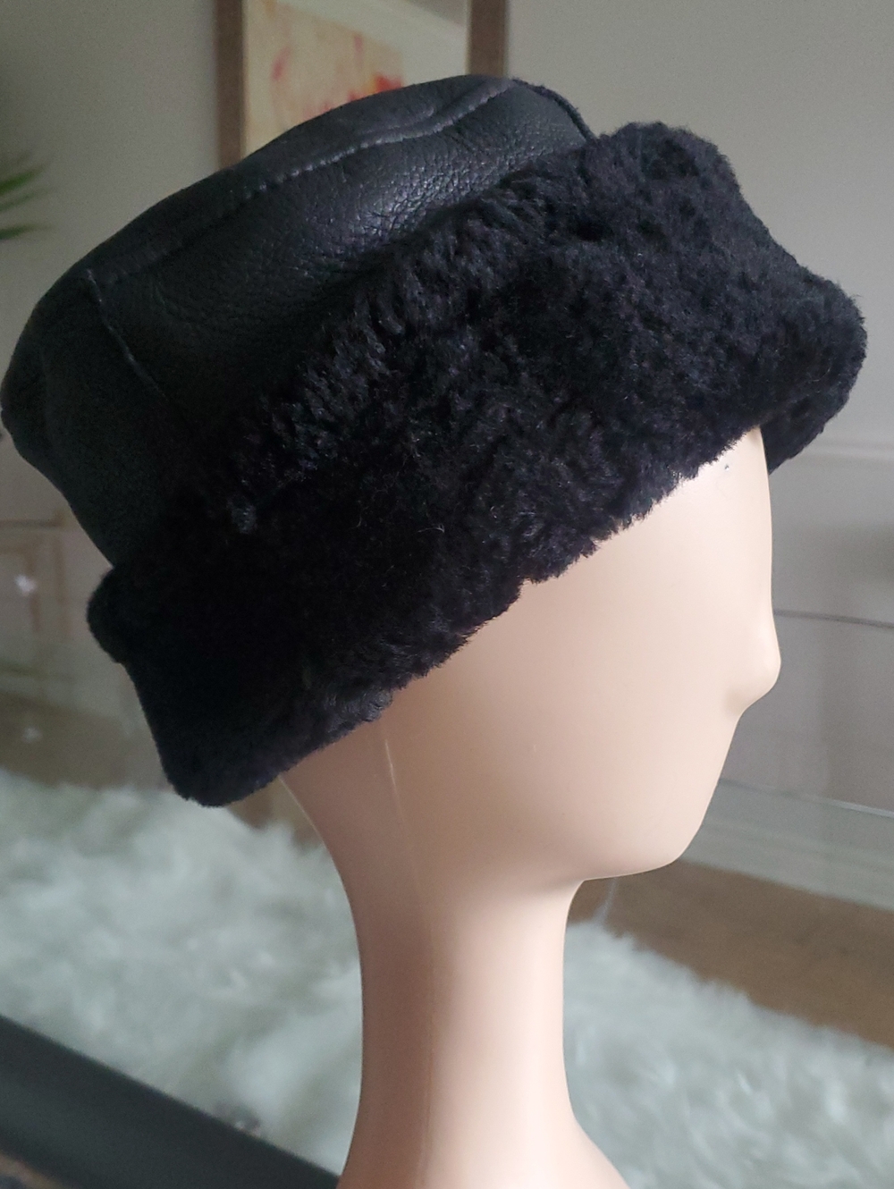 Real Shearling Sheepskin Bucket Hat